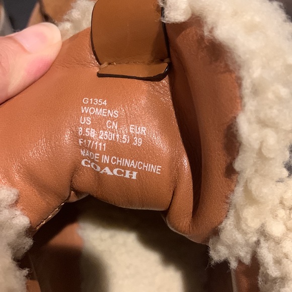Coach Urban Hiker Shearling Suede 8.5 Saddle Tan - Picture 14 of 16